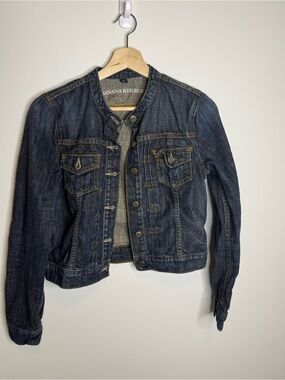 Banana Republic Indigo Denim Jacket with Contrast Stitching